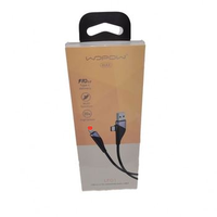 Cable Micro-USB/USB-C 3 en 1 Wopow de TPE para Cámara, Auriculares y Carga 3A, con Malla de Protección, 100cm, Almacenamiento de Datos Portátil, Estuche Metálico Negro