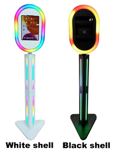 Photomaton portable en métal pour iPad 2026, connectivité Bluetooth/USB, fonction <span class=keywords><strong>selfie</strong></span> manuelle télécommandée, avec éclairage LED - Product Image 2