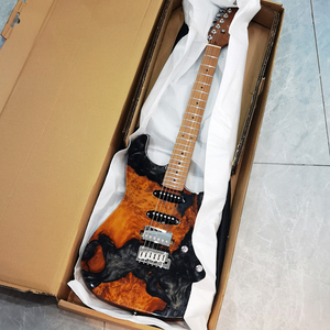 Guitare fabriquée en usine avec placage en résine imitation bois TL, manche en érable carbonisé et frettes en acier inoxydable - Product Image 1