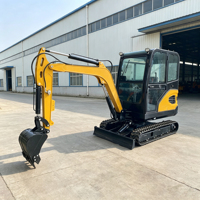 Mini-excavatrices YUNTU à moteur japonais YT-25, prix des machines de terrassement agricole, mini-excavatrice de 2500 kg, petite pelle