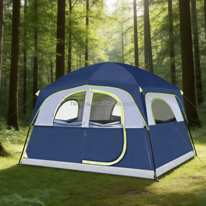 Tente de <span class=keywords><strong>camping</strong></span> familiale double couche, imperméable et coupe-vent, facile à monter, avec 1 porte en maille, 5 grandes fenêtres en maille, pour 6 personnes, vente en gros - Product Image 1