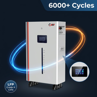 Meilleure batterie lithium-ion LiFePO4 51,2 V 16 kWh pour système hybride domestique avec communication CAN, stockage d'énergie solaire 10-20 kW, garantie 10 ans