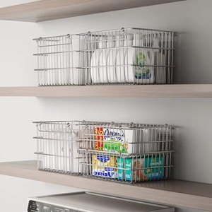 304 Stainless Steel <b>Storage</b> <b>Basket</b>, Kitchen <b>Storage</b> <b>Basket</b>, Household Miscellaneous <b>Storage</b> Box, Bathing <b>Basket</b>, <b>Storage</b> Gadget - Product Image 2