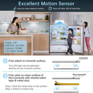 Wireless Under Cabinet Lighting with Charging Station, Rechargeable LED Motion Sensor <b>Light</b>, Dimmable Closet <b>Light</b> for Pantry - Product Image 5