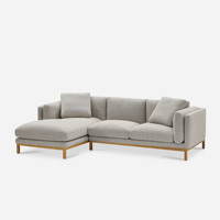 Sofa in Box 2/3-Sitzer Modulares L-förmiges Ecksofa mit Hochdichteschaumstoff-Bezug Luxuriöses Design für Wohnzimmer