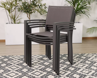 Prix de gros cadre en aluminium de bonne qualité table à rallonge ronde d'extérieur ensemble de meubles de salle à manger d'extérieur moderne pour patio