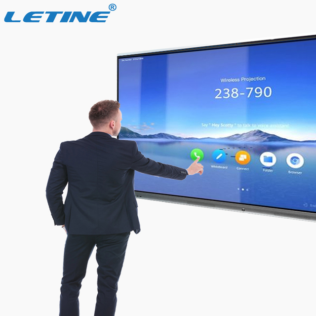 98 86 75 65 Inch Interactive Flat Panel Android/Windows Dual System Multi-touch LCD Interactive Whiteboard