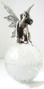 Presse-papiers <span class=keywords><strong>en</strong></span> verre élégant avec figurines de fées <span class=keywords><strong>en</strong></span> étain - Product Image 2