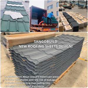 Láminas <span class=keywords><strong>de</strong></span> Techo <span class=keywords><strong>de</strong></span> Aluminio <span class=keywords><strong>de</strong></span> Larga Duración con Recubrimiento <span class=keywords><strong>de</strong></span> Gránulos <span class=keywords><strong>de</strong></span> Piedra, Instalación Rápida, Sin Fugas, para Casas y Villas en Nigeria - Product Image 2