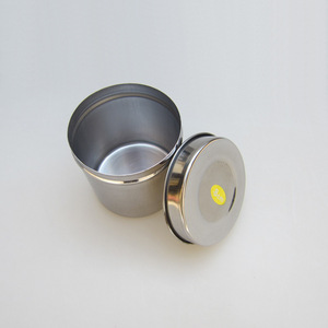 Conteneur à pommade en acier inoxydable, pot de stockage médical de 10cm pour pansements, coton, gaze alcoolisée, couleur argent - Product Image 5