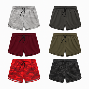 Shorts de sport athlétiques pour hommes en polyester 100% imperméables, anti-UV, respirants, à séchage rapide, avec poches, pour la gym, le fitness et le basketball. - Product Image 3