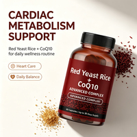 En stock – 60 capsules de levure de riz rouge et CoQ10 pour le soutien de la santé cardiaque et la vitalité cardiovasculaire (vente en gros)