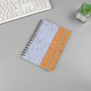 Topkwaliteit Milieuvriendelijk Vilt Materiaal Student School Hardcover Dagboek Spiraal Notebook Goedkope Prijs Ontwerpen Notebook