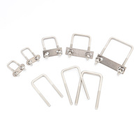Ensemble de colliers de serrage en U carrés en acier inoxydable 304, finition naturelle, norme GB, support de fixation d'angle droit pour tubes carrés