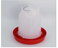 Eau potable pour volaille Abreuvoir pour poulet Mangeoire et abreuvoir pour volaille Seau avec couvercle pour poulet Canard Oie