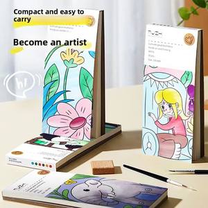 สมุด<span class=keywords><strong>ภาพ</strong></span>ระบายสีและสติกเกอร์โน้ตสำหรับเด็ก โดอิท วอเตอร์คัลเลอร์ เพ้นท์ติ้ง แอนด์ คัลเลอร์ริง พร้อมปกกระดาษ 20 หน้า สำหรับโปรโมชั่น - Product Image 3