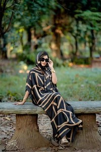 Abiti Musulmani da Donna all'Ingrosso, Caftani e Abaya in Seta, Abbigliamento Africano Etnico, Caftani Lunghi Stampati Taglie Forti - Product Image 2