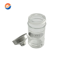Ensemble de pots à épices en verre avec couvercle en aluminium et étiquette pour cuisine