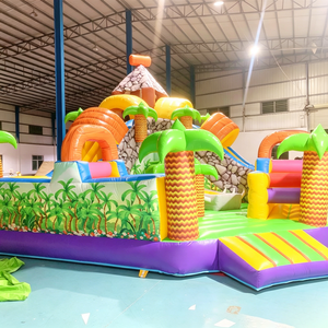Château gonflable commercial en PVC sur le thème de la jungle tropicale, pour enfants, capacité 500 kg, installation facile, 10-15 personnes - Product Image 5