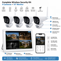 Système de caméra de sécurité sans fil intérieur/extérieur VS6104, moniteur 2K, détection de mouvement IA, audio bidirectionnel, résistant aux intempéries, enregistrement local
