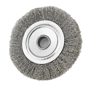 Công nghiệp phẳng thép không gỉ nylon dây bánh xe thanh gỗ deburring máy xay đánh bóng dây bánh xe vẽ derusting tính năng - Product Image 1