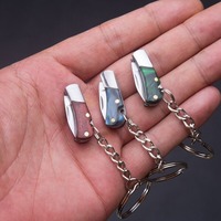 Miniatuur zakmes sleutelhanger EDC mes kleurrijk handvat opvouwbaar kampeermes