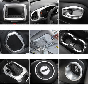 Kit de accesorios para <span class=keywords><strong>Interior</strong></span> de coche, Panel de engranaje de Control central cromado para <span class=keywords><strong>jeep</strong></span> <span class=keywords><strong>Renegade</strong></span> 2014 2015 2016 2017 2018 2019 2020 <span class=keywords><strong>2021</strong></span> 2022 - Product Image 2