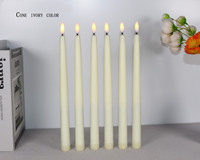 Vente en gros de bougies LED 3D sans flamme à piles en plastique pour la décoration de mariage pour Diwali et Halloween