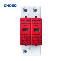 Dispositif de protection contre les surtensions CHOSO CSPD-40 3P T2 40kA 385VAC, parafoudre électronique pour armoire de distribution AC et système solaire