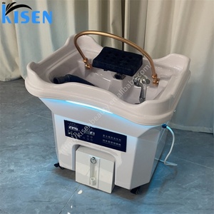 KISEN Salon de repos Portable Circulation de l'eau Shampooing Bol Chaise Hydrothérapie Tête Hydrothérapie Shampooing Bol pour Barber Shop - Product Image 1