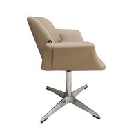 Chaise de bureau en mousse haute densité à rebond rapide pour grande zone d'assise, fonction de rotation automatique, chaise de bureau pivotante pour salle à manger