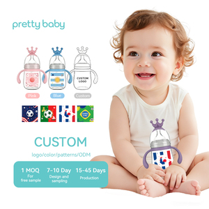 Bouteille d'alimentation pour bébé en silicone à col large, anti-fuite, facile à tenir, pour l'alimentation au lait - Product Image 1