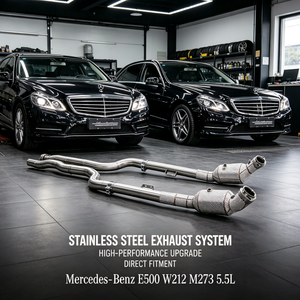 Tubo de Escape Aislado SS304 para Mercedes-Benz <span class=keywords><strong>E500</strong></span> W212 M273 5.5L, Tubo de Escape de Alto Flujo, Mejora de Potencia - Product Image 1