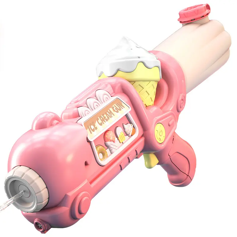 Ice Cream Automatic Suction Electric Water Gun Toys Large Capacity Powered Soaker Blaster Water Gun Toys Summer Outdoor Pool Toy