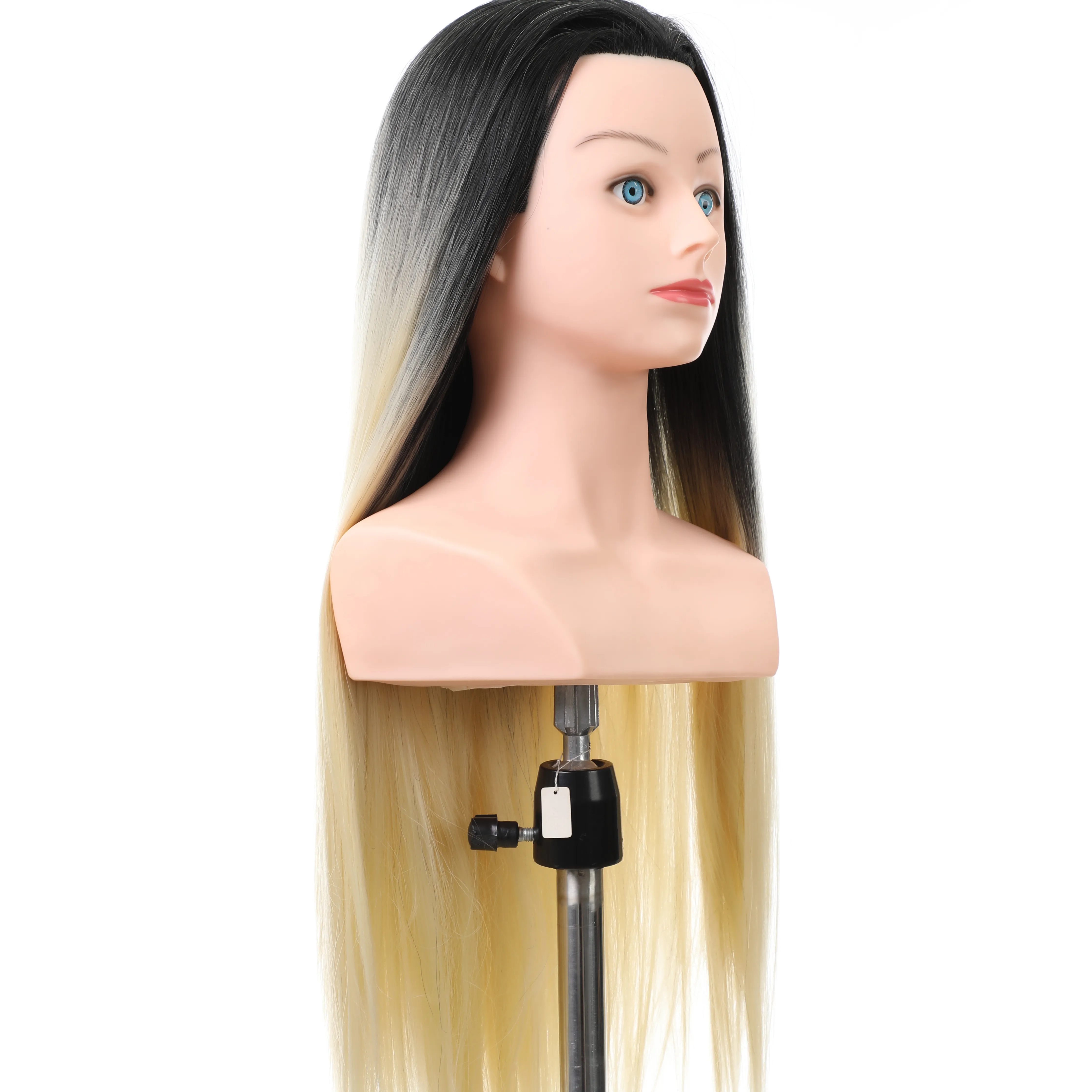 Cheap Cosmetology 100% Human hair African American Salon Practice Hairdresser braiding afro Training Mannequin dummy doll Head