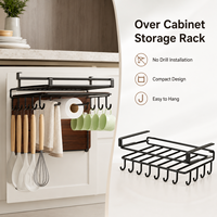 Étagère de rangement en métal pour cuisine, support multifonctionnel pour planches à découper, étagère suspendue à double niveau pour l'organisation des armoires