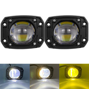 ไฟหน้ารถมอเตอร์ไซค์ LED สปอตไลท์ 3 นิ้ว ทรงสี่เหลี่ยม ไฟเดี่ยว/ไฟคู่ ขนาดเล็ก ไฟตัดหมอกสำหรับขับขี่ ใช้แทนไฟเดิมของรถมอเตอร์ไซค์ - Product Image 3