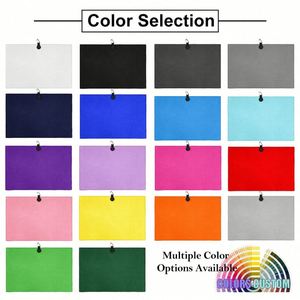 Serviette de golf promotionnelle personnalisée en microfibre gaufrée magnétique avec logo brodé - Product Image 2