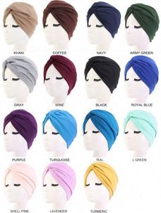 Turban unisexe chaud et doux en tissu uni avec nœud croisé pour le cyclisme et les déplacements quotidiens - Product Image 6