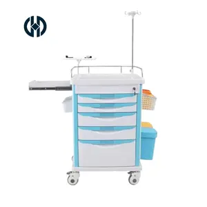 Manhua Hospital Trolley Cart Excellent ABS Material Medical Cart Multi-functional Treatment Medical Cart