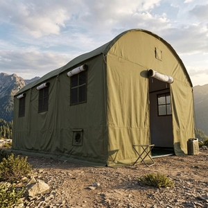 Carpa de Comando de Emergencia Impermeable para las Cuatro Estaciones con Estructura de Acero Reforzada, de Algodón y PVC Ignífugo para Alivio en Desastres, Venta al por Mayor - Product Image 1