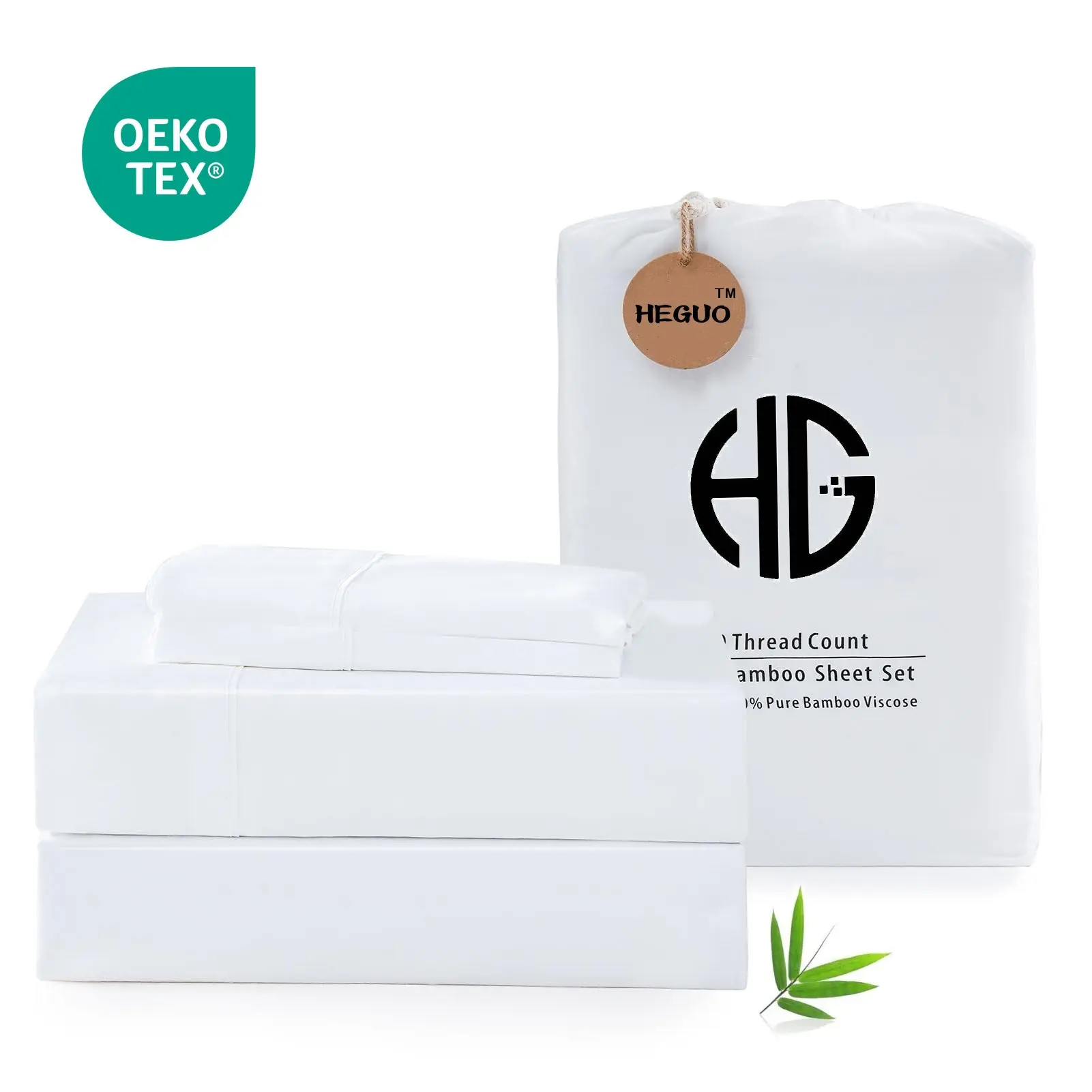 Wholesale Organic bamboo bed sheets customized size bamboo sheet sets lyocell bamboo bedding set with packaging