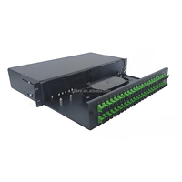 FTTX 48 96 144 port tipe laci serat optik rak laci dapat digenggam 2U serat ODF Panel de conexion de fibra kotak terminal optica