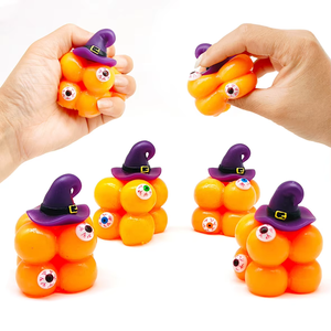 Serie de vacaciones transfronteriza: Cubo sólido de Halloween de plástico, juguete antiestrés peculiar y burlón, squishies al por mayor - Product Image 2