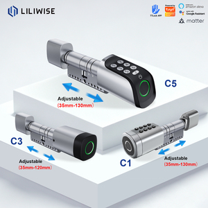 Cilindro Inteligente Liliwise Code, Cerradura Digital con Huella Dactilar Tuya TTlock, Cilindro Inteligente WIFI Ajustable con Llave - Product Image 1