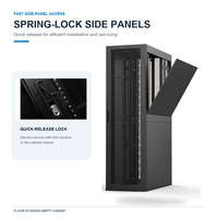Armoire de serveur en rack personnalisée 19U en acier pour centres de données, armoires de serveur intelligentes avec porte Data Mesh