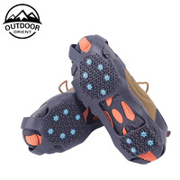 Accessoires de camping en plein air 10 goujons antidérapants neige glace neige escalade pointes poignées crampons ou crampons
