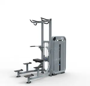 Equipo de gimnasio al por mayor, máquina de selección con Pin cargado, asistencia para inmersión y barbilla, fitness y construcción corporal