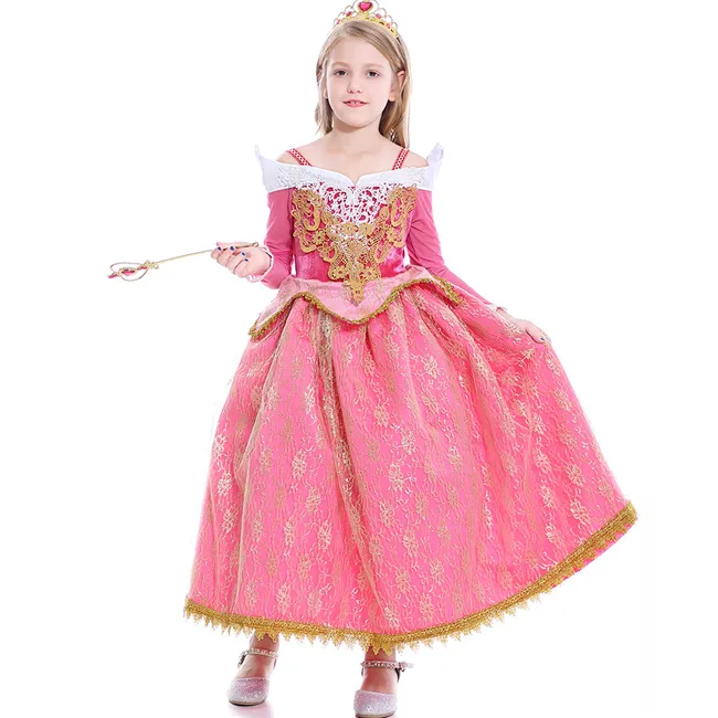 kids costumes party lovely Princess aurora princess dress girl costume