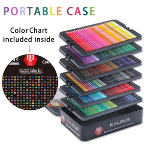 KALOUR Offre Spéciale – Ensemble de 180 Crayons de Couleur à l'Huile de Qualité Supérieure pour Artistes, en Boîte Métallique - Product Image 2